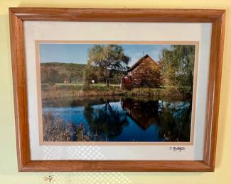 "Autumn Mill" Granville MA by Carl Montagna Mounted and Framed Photograph