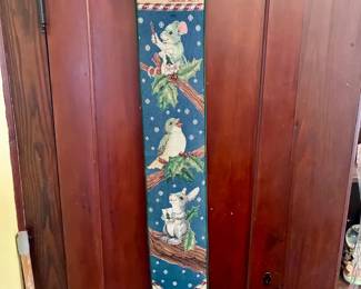 Charming Tails Holiday Woodland Creatures Bell Pull Tapestry