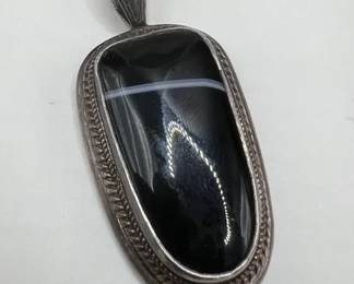 Southwestern Style Sterling Silver Pendant #1