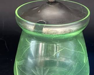 UV Reactive Antique Condiment Jar