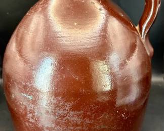 10" Large Brown Stoneware Jug