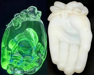 (2) Helping Hands Trinket Dishes Vintage