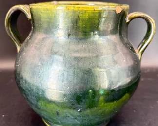 Antique 5.5" Green Glaze Jug