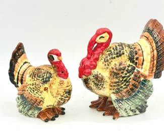(2) Vintage Thanksgiving Turkey Shakers