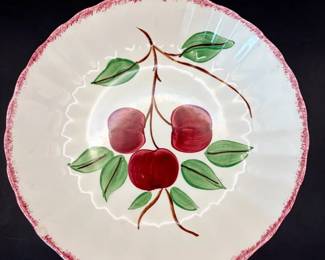 8" Hand Painted Cherry Plate