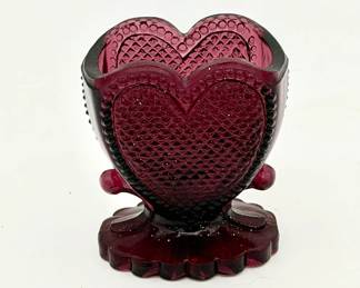 1961-1971 Degenhart Amethyst Glass Sweetheart Toothpick Holder