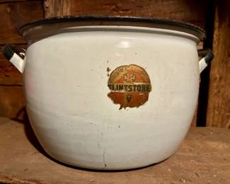 Lisk Flintstone XL Porcelain Enamelware Pot
