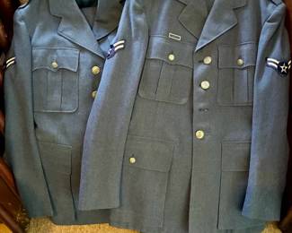 (2) Sets Air Force Blues Vintage Heavy Wool Uniform Jacket and Pants