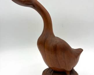 Hand Carved Wooden Goose