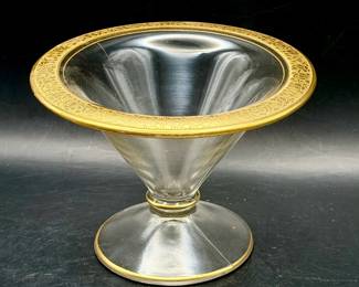 Glastonbury Rambler Rose Footed Vintage Dish
