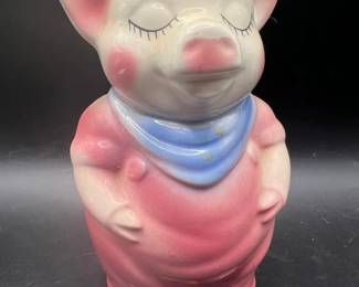 Shawnee Style Ceramic Piggy Bank with Unknown Coins