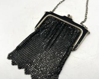 Whiting & Davis Black Mesh Silky Evening Bag