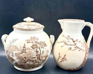 (2) Antique Transferware Dishes