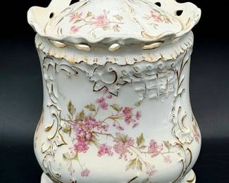 Antique Biscuit Jar Marked Carl Tielsch & Co. (C.T.)