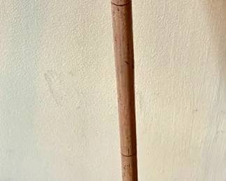 Antique Wooden Cane with Fascinating Hand-Carved Dog Handle