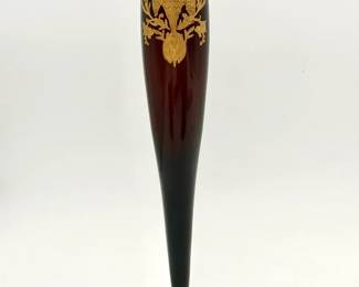 Tiffin Style Amethyst Black Bud Vase