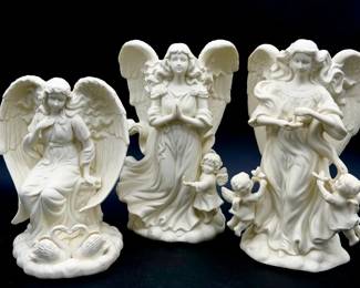 (3) Partylite Angel Candleholders