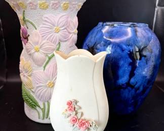 (3) Pretty Vases