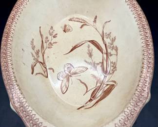 Antique Boote Summer Time Butterfly Dish
