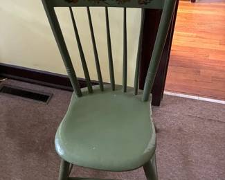 Antique Painted Windsor Spindle-Back Side Chair