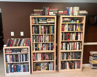 Just 3 of the 34 bookshelves in the home
