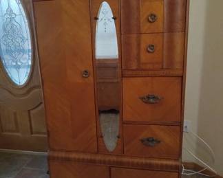 Antique Cedar Lined Wardrobe Chest