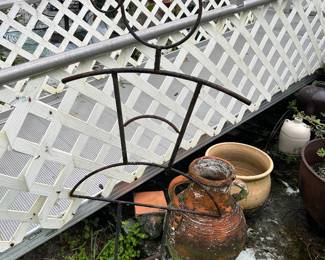 Metal lady plant trellis 