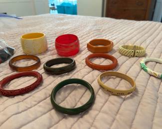 Bakelite bangle bracelet collection 