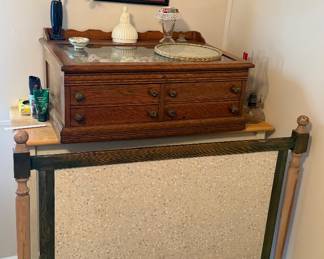 Antique countertop display case/spool cabinet