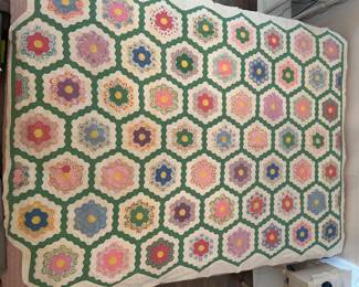 Grandmothers flower garden quilt 