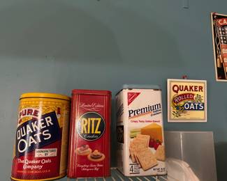 Vintage food tins 
