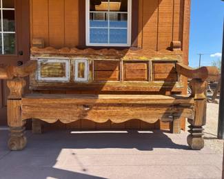 Large Solid Wood Bench
