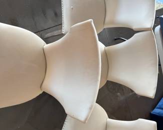 4 white chairs