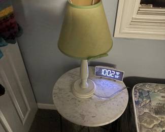 modern end table marble top