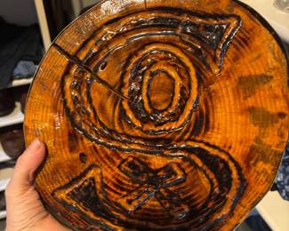 white sox wood burning slab
