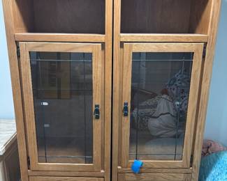 oak book case cabinets