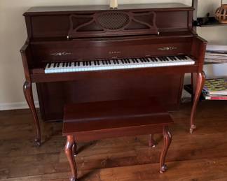 Beautiful cherry wood Kawai piano 
