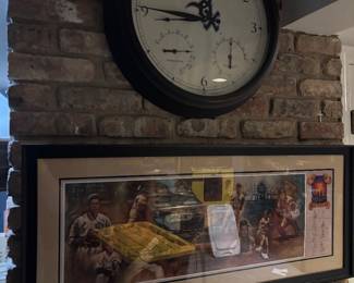 white sox vintage style framed print clock