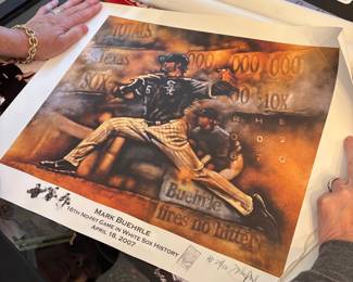 signed limited edition mark beuhrle perfect game print