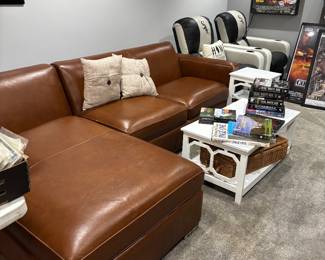 Leather sectional 