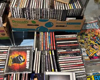 cd's, lots of Bruce springsteen