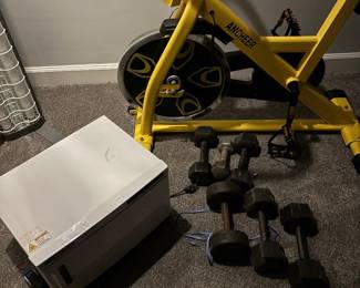 weights and towel warmer 