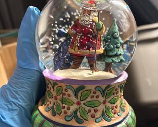 two jim shore snow globes