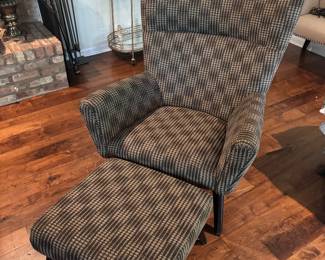 Room and board chair and ottoman 