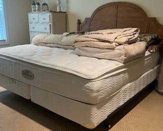 King size bed and headboard