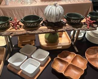Wooden serving dishes