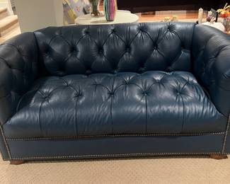 Ethan Allen blue loveseat