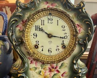 Ansonia Clock Co. ceramic mantle clock