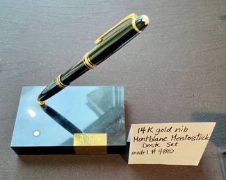 14K gold nib Montblanc Meisterstück desk set model #4810