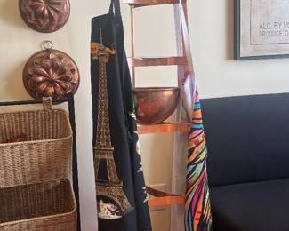 Copper kitchen rack